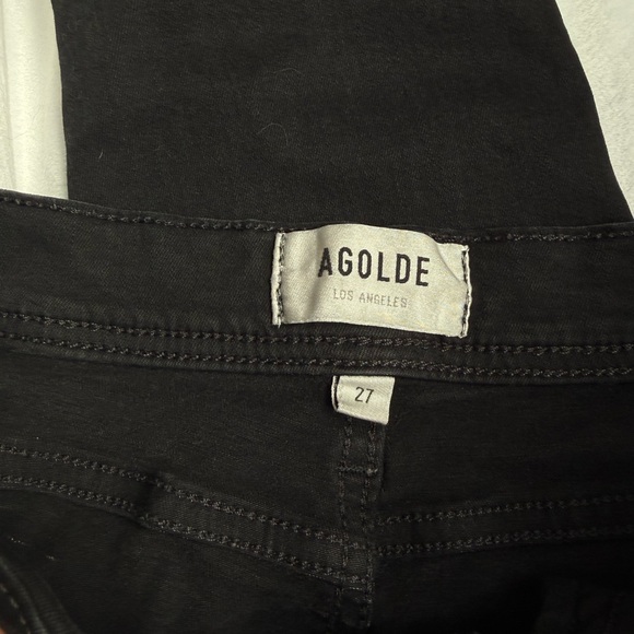 AGOLDE Black High Rise Skinny Jeans Women’s Size 27 Premium Denim - Picture 2 of 7